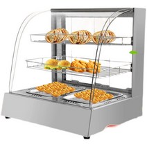 휴게소 유리 온장고 핫바 핫도그 붕어빵 쇼케이스, 스테인레스 스틸 곡선형 소형 3층 04