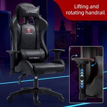 게이밍 의자 제닉스 new 아레나-x 제로 게이밍 일루 라이트 타이탄 체어 조정 가능한 회전 리프트 나일론 발, 블랙 스탠다드