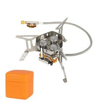 미니화목난로 리버스 소형 캠핑 가스 스토브 야외 방풍 관광 버너 휴대용 접는 초경량, 3구 스토브