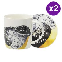 에콜로지 파라디소 파달로테 머그 컵 컵받침 320ml 2세트 Ecology Paradiso Pardalote Mug & Coaster Set