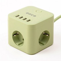 보코 USB 멀티탭 3구 2m 세이지 그린, 1개