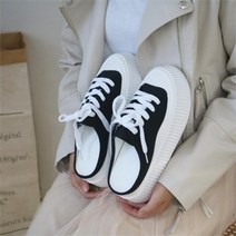 여자 운동화슬리퍼 둥근코 키높이 블로퍼