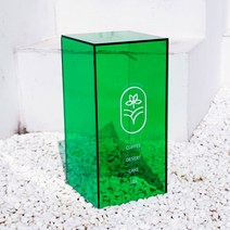 루나 그린 아크릴입간판 아크릴 큐브 간판