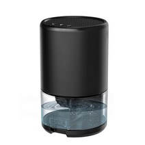 미니제습기 원룸제습기 소형제습기 1000ml 휴대용 전기 홈 침실 욕실 옷장 옷장 야간 조명이있는 건조기 공기, 블랙 라운드, 나는 플러그