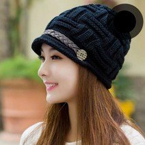 100 중년 가을 겨울 캠핑 모자 항암치료모자 두건 미군 노제비니 스우파 앙고라 여성