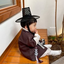 SB 우디 한복악세사리 갓 한복머리띠 한복머리핀 여아 남아 베이비 설빔