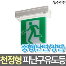 일신산전 LED중형 천정형 피난구 유도등, 단면 피난구 좌방향