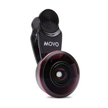 Movo SPL-FE 238° 슈퍼 어안 렌즈 스마트폰용 범용 클립 마운트 포함 - 아이폰 안드로이드 태블릿용 어안 렌즈 - 휴대폰용 사진 렌즈가 있는 클립 온 카메라 렌즈