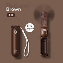 JISULIFE 휴대용 선풍기 3 IN 1 미니 핸드헬드 쿨링 저소음 작동 전기 USB 4800mAh 파워뱅크 손전등 이 있는 포켓 충전, 2000mAh brown F8, CHINA