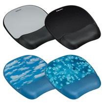 Fellowes 펠로우즈 메모리폼 마우스패드, 실버, 1개