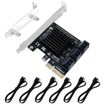 LTERIVER PCI Express X4 - 6포트 직렬 ATA/SATA 3.0 호스트 컨트롤러 카드 - 윈도우 OS 맥 OS 및 리눅스 시스템에서 플러그 앤 플레이 - 6X