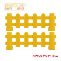 롱브릭타일 접착식파벽돌 파벽돌 대형 빌딩 블록 조립 액세서리 DIY 지붕 벽 난간 집 도시 농장 놀이터, 48 2pcs YL short fences