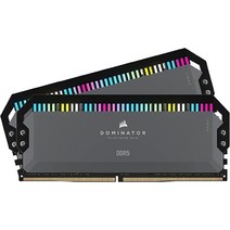 Corsair 도미네이터 플레티넘 RGB DDR5 32GB (2x16GB) 6000 C36 데스크탑 메모리 쿨 그레이, 6000 MHz_32GB (2x16GB)