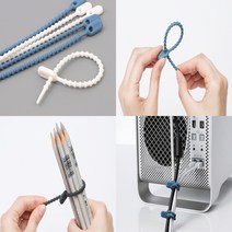 6P 다회용 실리콘케이블타이 전선케이블타이 재활용케이블타이 전선타이 칼라케이블타이, CG+DG