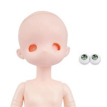 DIY 30cm 인형 메이크업 2D 애니메이션 얼굴 머리 또는 전체 롤 아름다운 소녀 장난감 선물 (머리 열 수 있습니다), A (head), green eyes