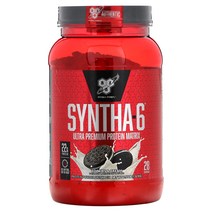 BSN 신타 6 울트라 프리미엄 프로틴 1.32 kg 쿠키 앤 크림 맛 wpi wpc 분리 유청 Syntha 1회 단백질 22g