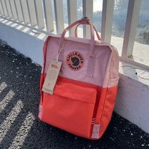 피엘라벤 칸켄가방 FJALLRAVEN 방 하이 여행 방수 여성 캐주얼 포그 레인보우 아트, 붉은 가루