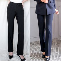 더웨이나인 베이직 롱 여성 블랙 정장 바지 여자 반골반 일자롱 팬츠