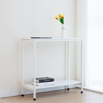 휴센 굿센스 2단 선반형 콘솔 테이블, 월넛