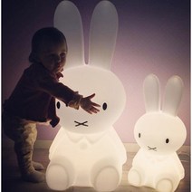 미피무드등 80cm 대형 수유등 아기방 캐릭터 집들이선물 리모컨, 80CM 충전식 삼색 조명 + 타이밍 리모콘