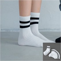 더블라인 여성용 중목 양말 20켤레화이트 교복양말 학생양말 여학생양말 청소년양말 여중생양말 고등학생양말 여자중목양말 여성중목양말 긴양말