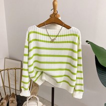 허니제이 / 샤플린 입술 보트넥 단가라 세미크롭 니트(5color)