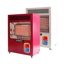 한빛전자후지카 전기온풍기히터 절전형 친환경 원적외선 세라믹 저소음 초강력 대용량열판 웰빙 자연난방기 스탠드형 이동형 국산정품 스토브 난로 열풍기 업소용 사무실 오피스텔 세미나실 학교 도서실 학원 매장, 레드, 전기온풍기히터 FU-4800