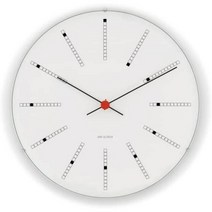 아르네 야콥센 벽시계 Ø29 cm 오리지널 디자인 크리에이티브 디테일 화이트