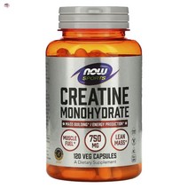 Now Foods 스포츠 크레아틴 일수화물 750mg 120정