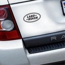 차꾸미기 기스커버 랜드로버 로고 포인트 스티커 택시 유리창스티커 렌터카, 화이트