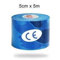 WorthWhile Kinesiology Tape 운동 회복 탄성 테이프 Kneepad 근육 통증 릴리프 무릎 패드 체육관 피트니스 붕대 지원, 03 5X500 Blue Camo