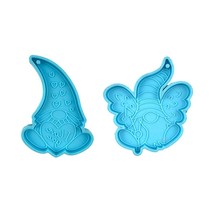 발렌타인 데이 키 체인 에폭시 수지 곰팡이 러브 하트 키링 펜던트 실리콘 곰팡이 DIY 공예 보석 캐스팅 도구, 2 조각 세트