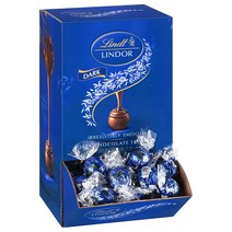 Lindt 린도 다크 초콜릿 25.4온스 60개 발렌타인초콜릿 수입초코렛 간식 발렌타인데이, 3.2 Pound (Pack of 1)_Dark
