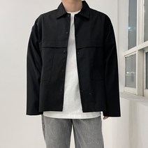 남자 오버핏 투포켓 트러커 자켓 루즈핏 남성용