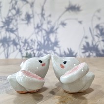 [도자기온] 코끼리한쌍 도자기인형