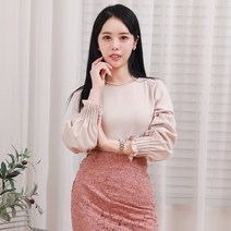 베이직온 소매 핀턱장식 페미닌 여성 정장 블라우스