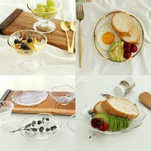 유리볼 빙수볼 화채 빙수 요거트 그릇, 빈티지 디저트볼