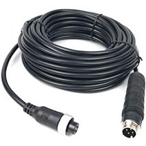 Xenocam 50ft 15m 자동차 cctv 후방 카메라 용 4 핀 항공 비디오 연장 케이블 트럭 트레일러 캠핑카 버스 모터 홈 차량 백업 모니터 방수 충격 방지 시스템, IP 카메라 케이블 50피트
