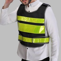 고광택 반사 형광 안전 조끼 블랙 쪼끼 뛰어난시인성