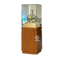 박물관 전시회 진열장 투명 장식장 화장품 진열대, 상세이페이지 참고, 50x50x120 우드 색상