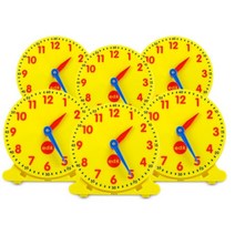 12시간 학습 모형 시계 놀이 공부 학습 소형6P - 유아 어린이 아동 홈스쿨링 만 5세 6세 교구