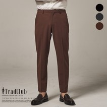 (트래드클럽) 베이직 테이퍼드 사이드밴딩 슬랙스(블랙 차콜 브라운)