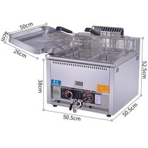 업소용 튀김기계 치킨 감자 돈까스 전기 전자동 튀김기 Malupin MLP17L 카운터 LPG 가스 딥 프라이어 상업용 1 탱크 온도 조절 17 리터, CN, 액화 가스, 1 슬롯 2 바구니, 3.Liquefied gas  1 slot 2 bask