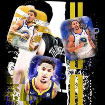 와우박스 골든 스테이트 클레이 톰슨(Klay Thompson) 커스텀 농구 에어팟 버즈 하드 케이스, 무광 하드케이스, 에어팟 프로