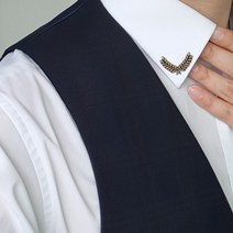 카라핀 월계수 나뭇잎 브로치 커프스 카라 칼라 클립 핀
