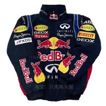 F1 레이싱 레이싱웨어 레드불 모터사이클 라이딩 스트리트 캐주얼 코트 아메리칸 빈티지, 01 누빔버전, 02 L