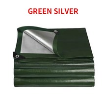 캠핑 타프 방수포 032mm 야외 방수 커버 PE 정원 창고 보트 자동차 트럭, green silver+2x4m