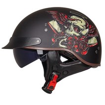 덱스톤500tx 시스템 헬멧 GXT-사계절 레트로 오토바이 헬멧 모토크로스 하프 도트 인증 모터사이클 액세서리, L, GMT-4 Blood Rose