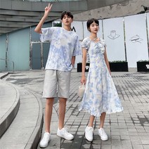 여름 커플 드레스 시밀러룩 세트 시원한 바캉스룩 시밀러 커플룩 세트