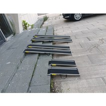 휠체어 경사로 발판 이동식 계단 문턱 화물 리프트, 길이 1.4m, 폭 22cm 한 쌍
